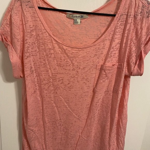Forever 21 Tops - Forever 21 pink sheer tee